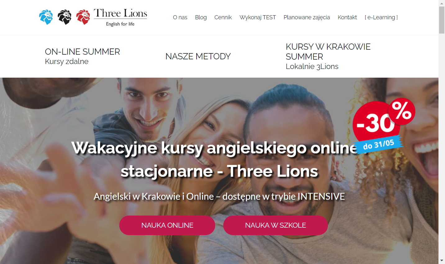 Szkoła języka angielskiego - kursy języka angielskiego online i stacjonarnie | Three Lions