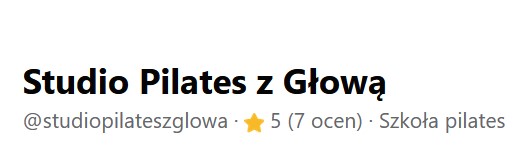 Studio Pilates z Głową