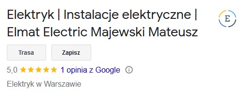 Elektryk | Instalacje elektryczne | Elmat Electric Majewski Mateusz