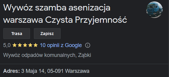 Wywóz Szamba / Asenizacja Warszawa — Czysta Przyjemność
